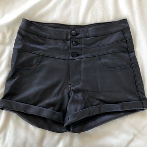 Pleather Hot Shorts